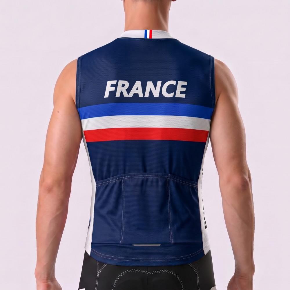 2016 France Windproof Sleeveless Cycling Jersey