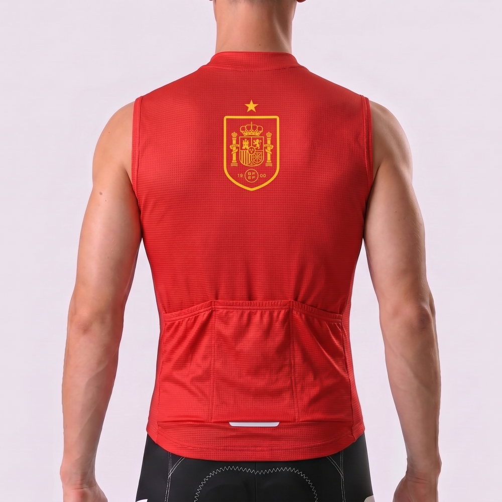 Spain Windproof Sleeveless Cycling Jersey