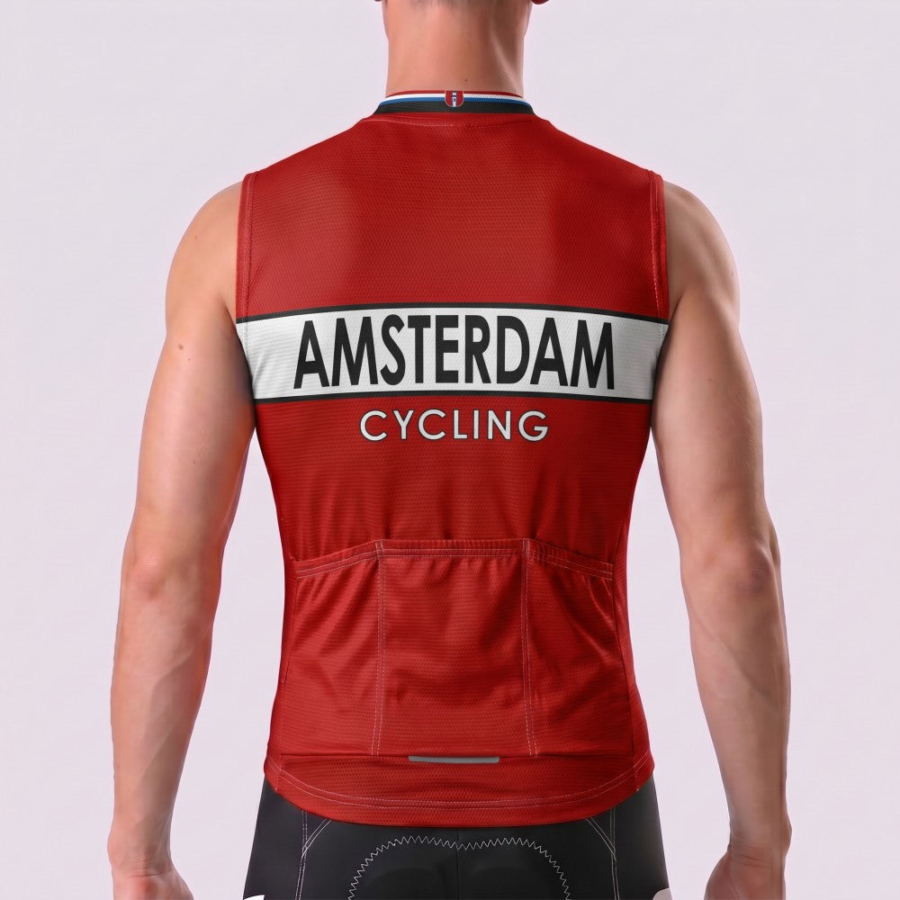 1928 AMSTERDAM Fleece Sleeveless Cycling Jersey