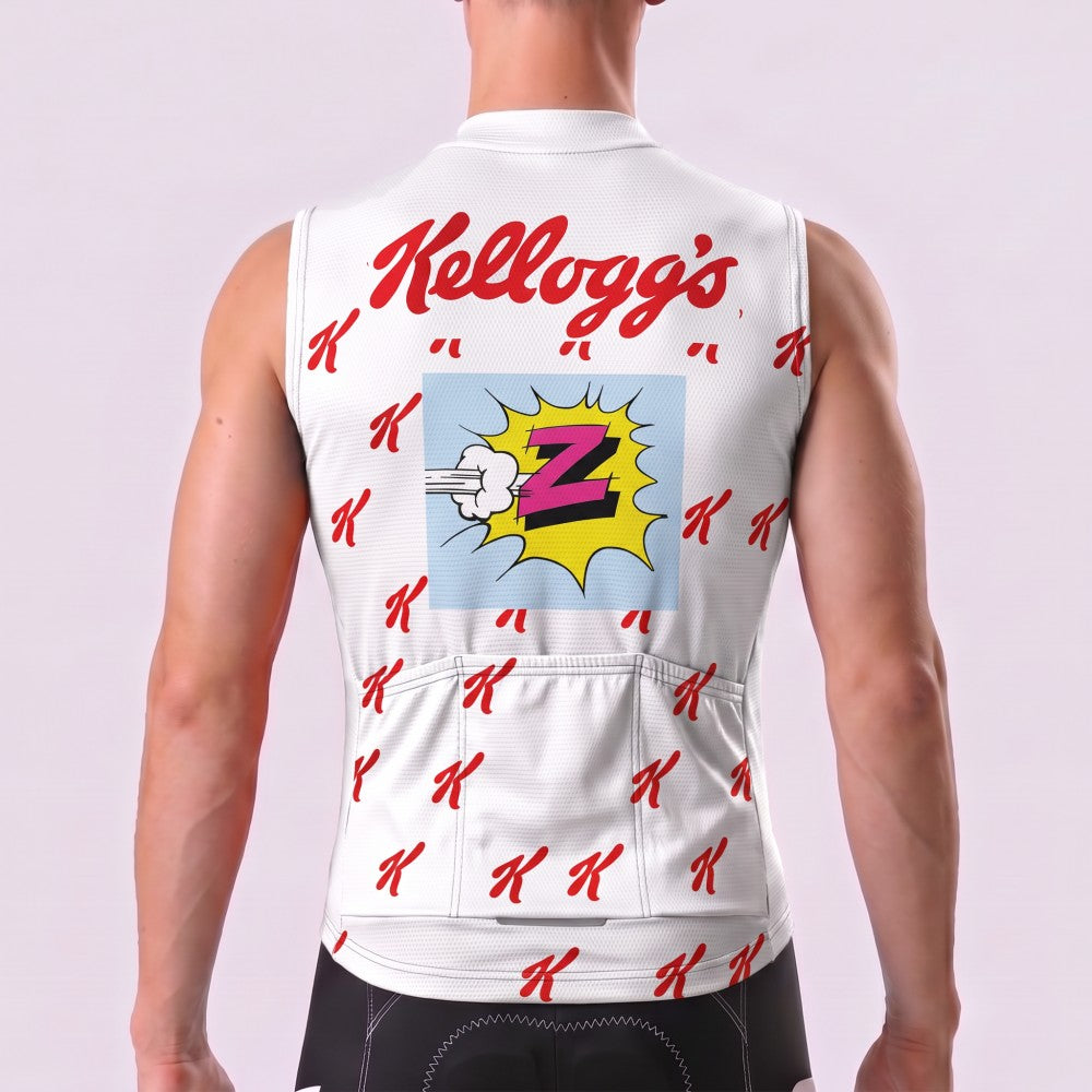 1990 Kellogg's Fleece Sleeveless Cycling Jersey