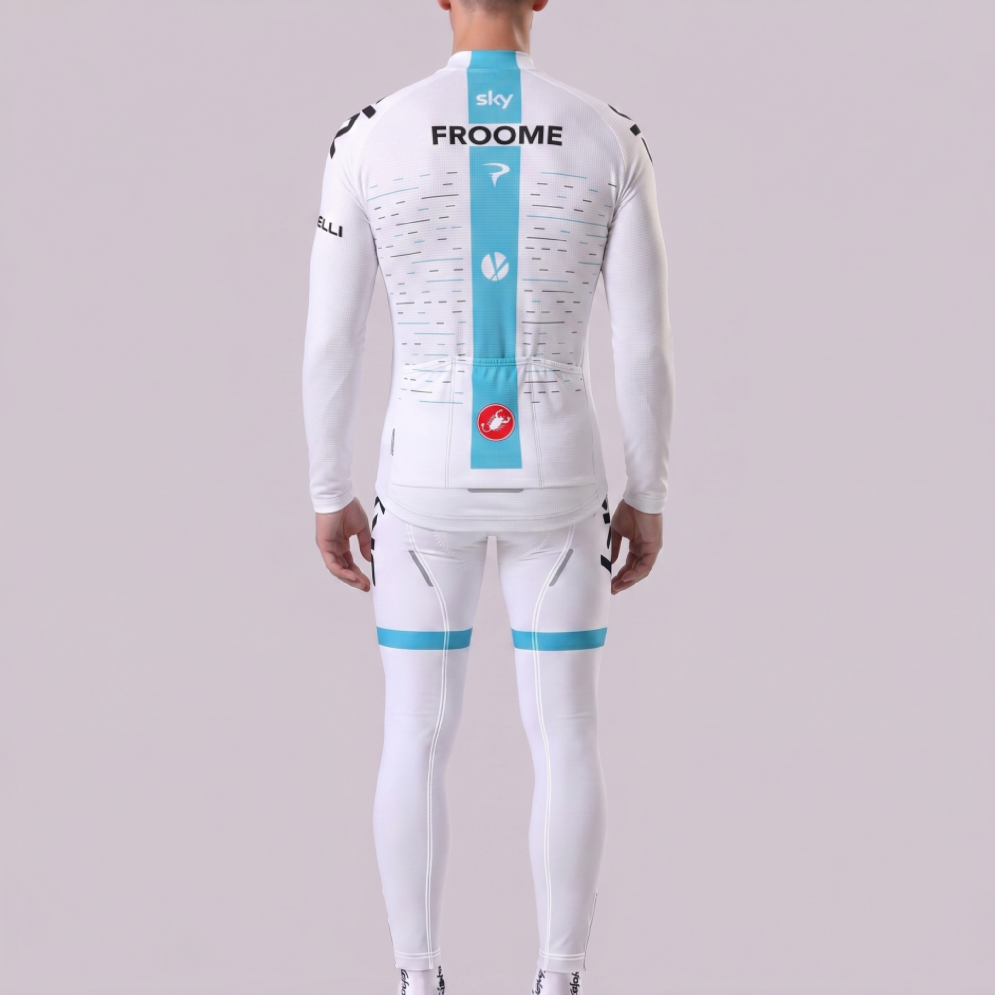 2018 Sky Data Print Long Sleeves Cycling Kits