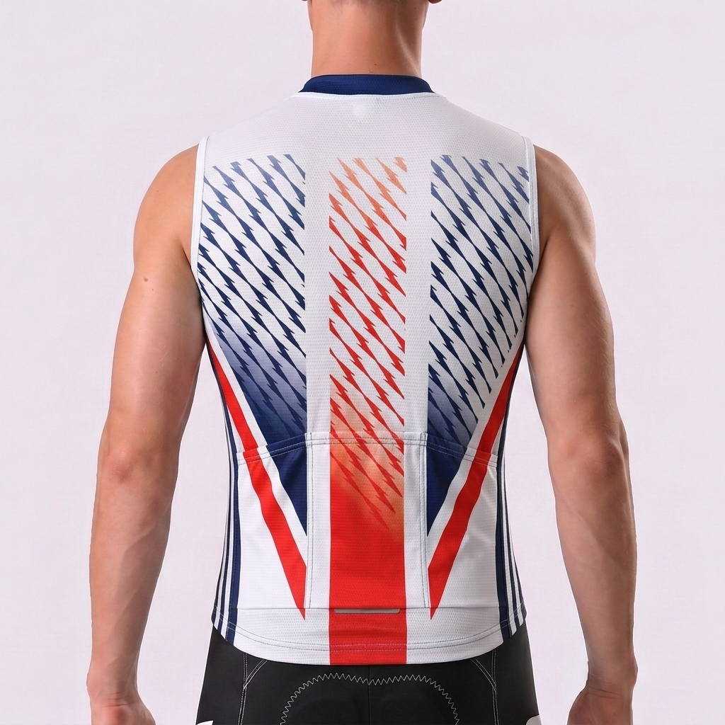 2015 United Kingdom Sleeveless Cycling Jersey