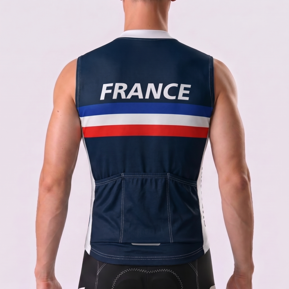 2022 France Fleece Sleeveless Cycling Jersey