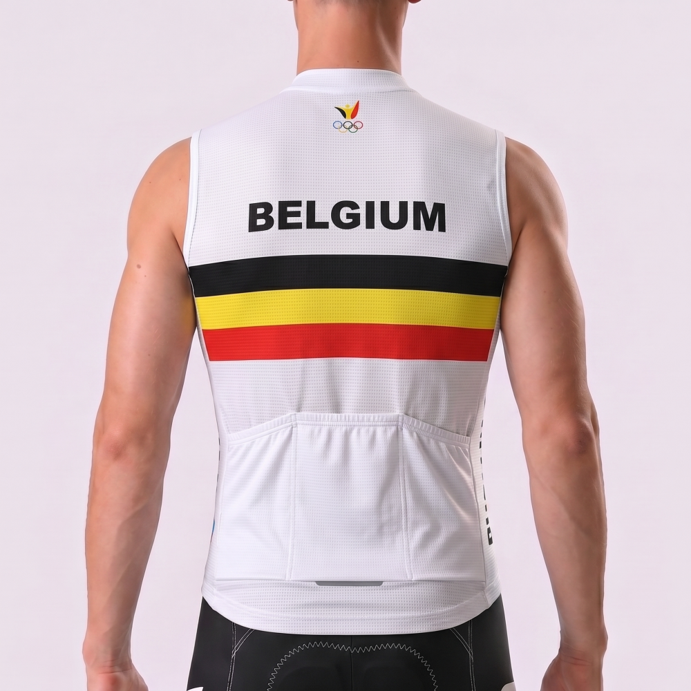 Belgium Galou Fleece Sleeveless Cycling Jersey