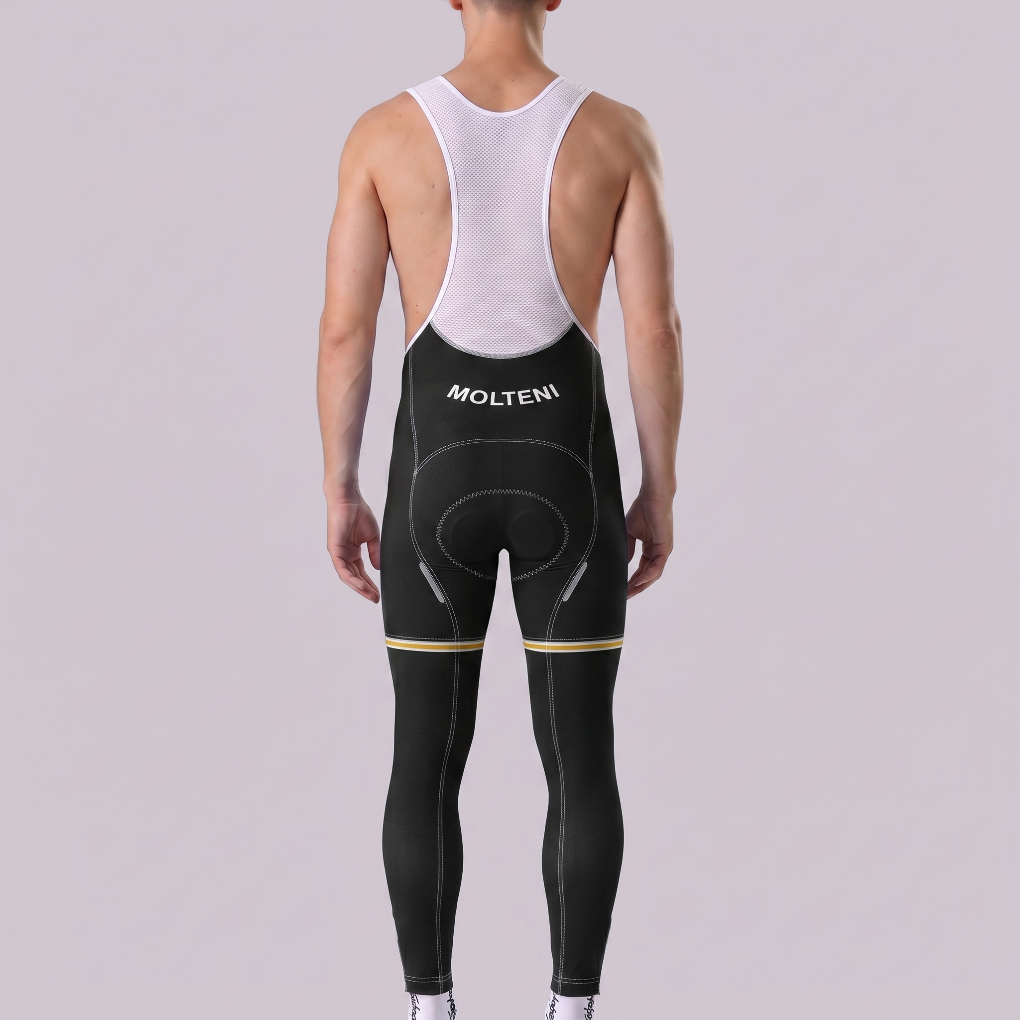 Black MOLTENI Bib Cycling Pants
