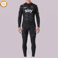 2017 Sky Castelli Fleece Long Sleeves Cycling Kits