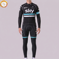 2016 Sky Fleece Long Sleeves Cycling Kits