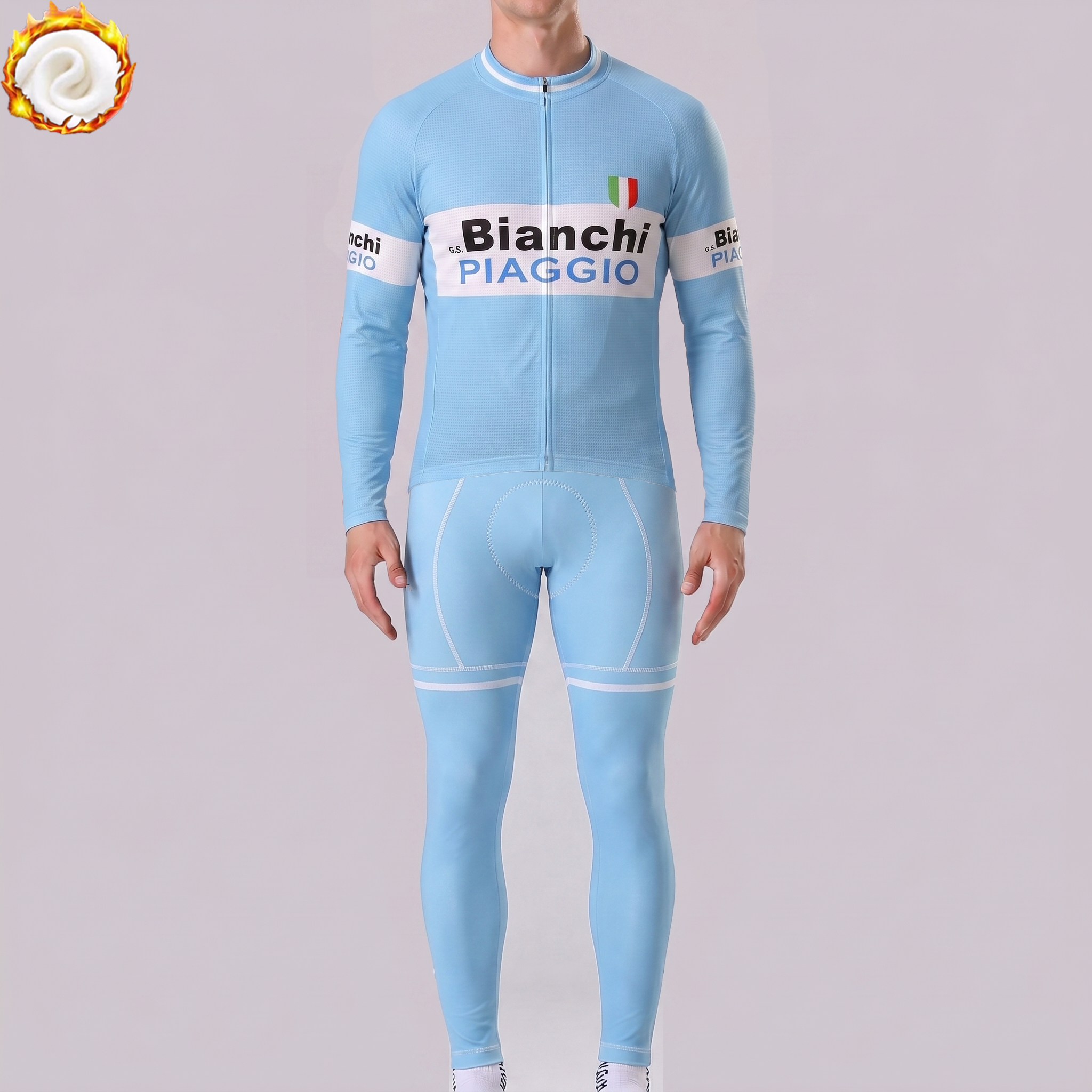 Bianchi PIAGGIO Fleece Long Sleeves Cycling Kits