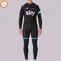 2015 SKY Fleece Long Sleeves Cycling Kits