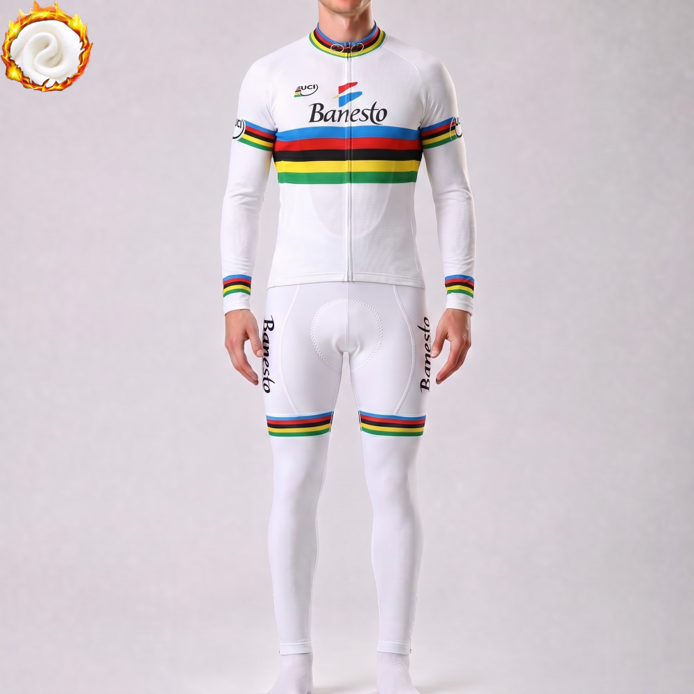 1996 Banesto UCI Fleece Long Sleeves Cycling Kits