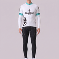 White Bianchi Long Sleeves Cycling Kits