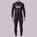 2017 Sky Castelli Long Sleeves Cycling Kits