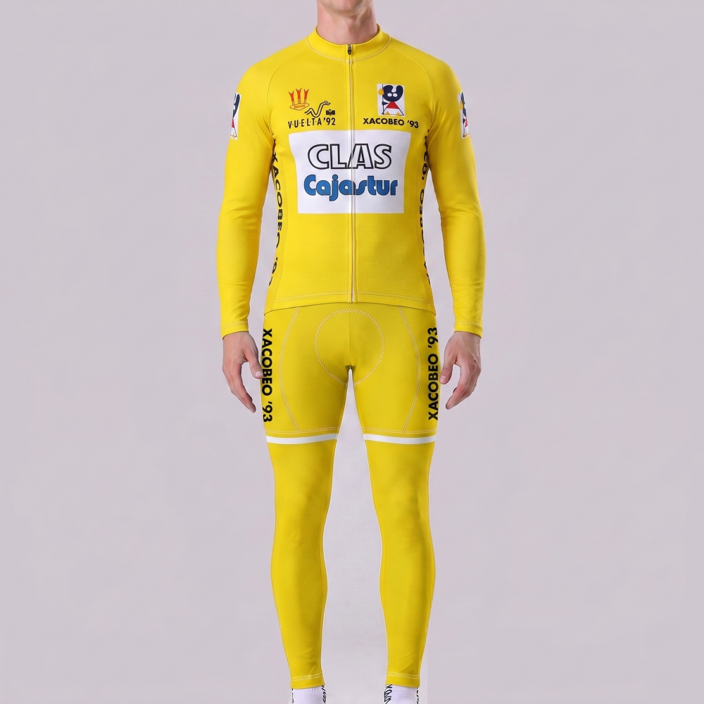1992 CLAS Cajastur Long Sleeves Cycling Kits