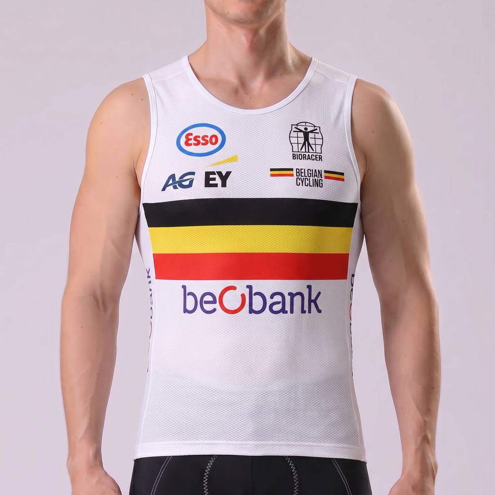 Belgium White Cycling Vests