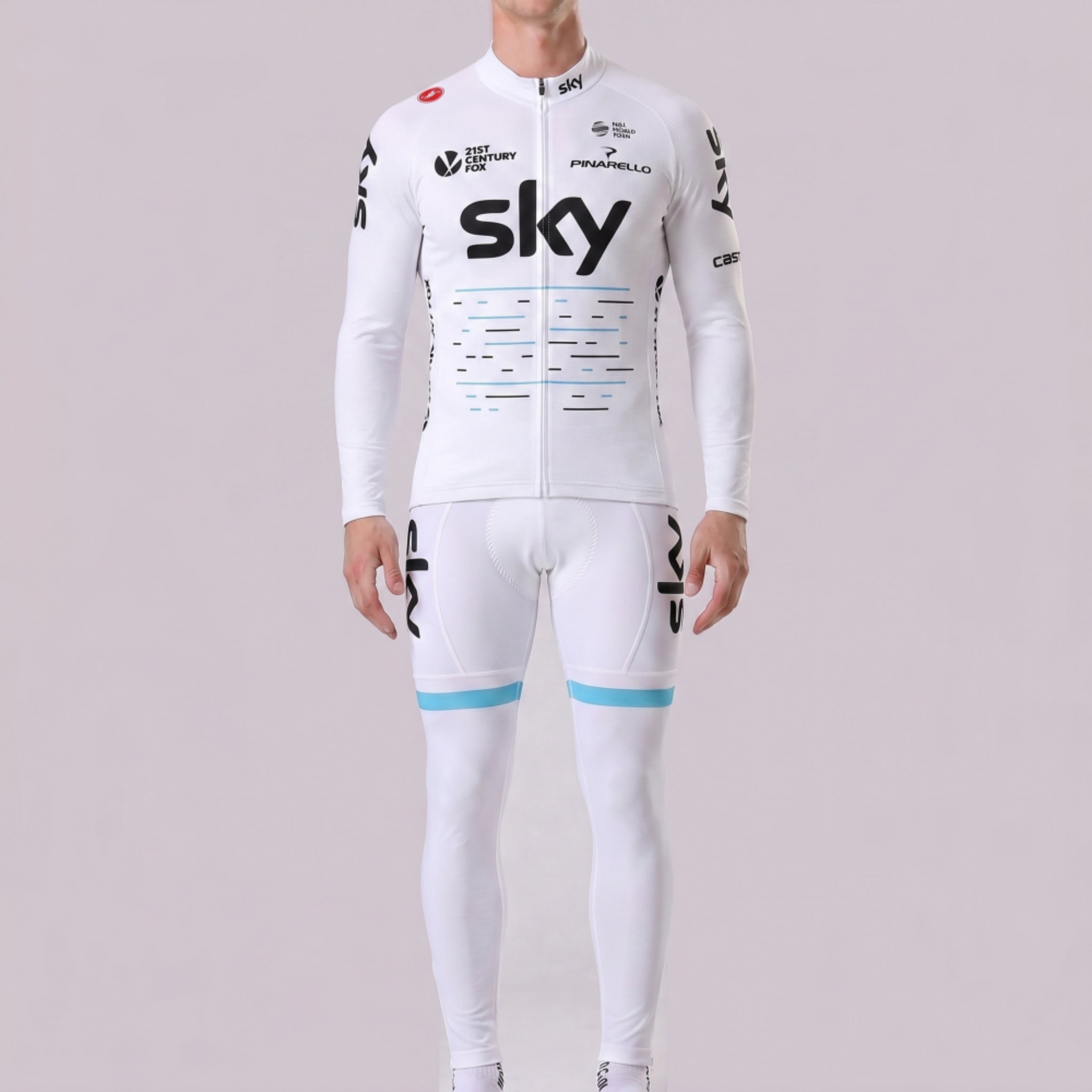 2017 Sky Long Sleeves Cycling Kits