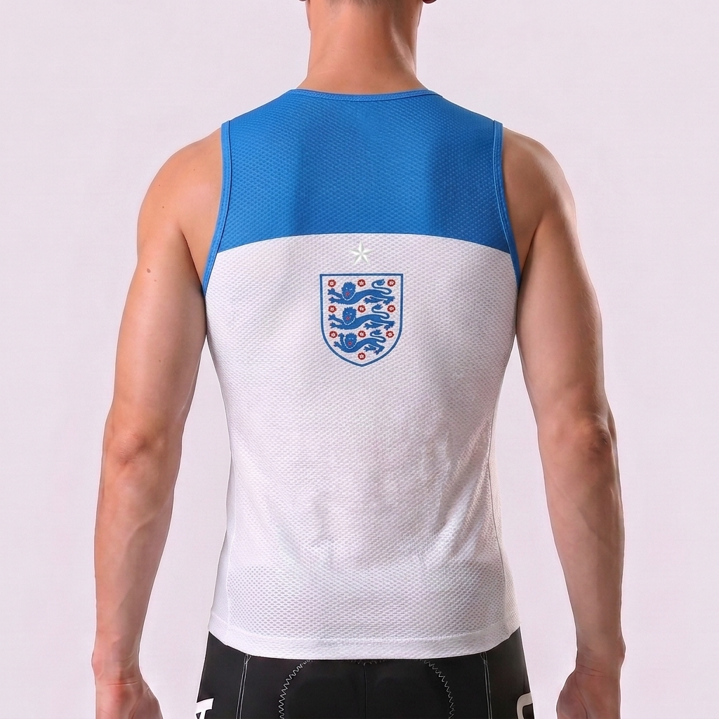 United Kingdom White Cycling Vests