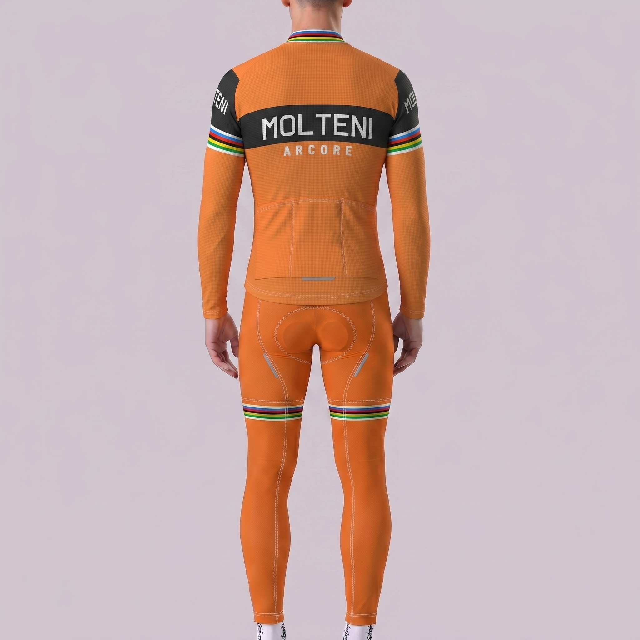 Orange MOLTENI Long Sleeves Cycling Kits