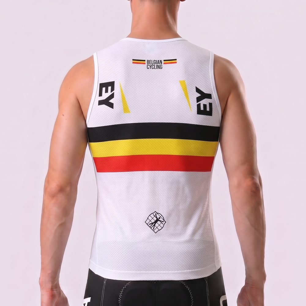 Belgium White Cycling Vests