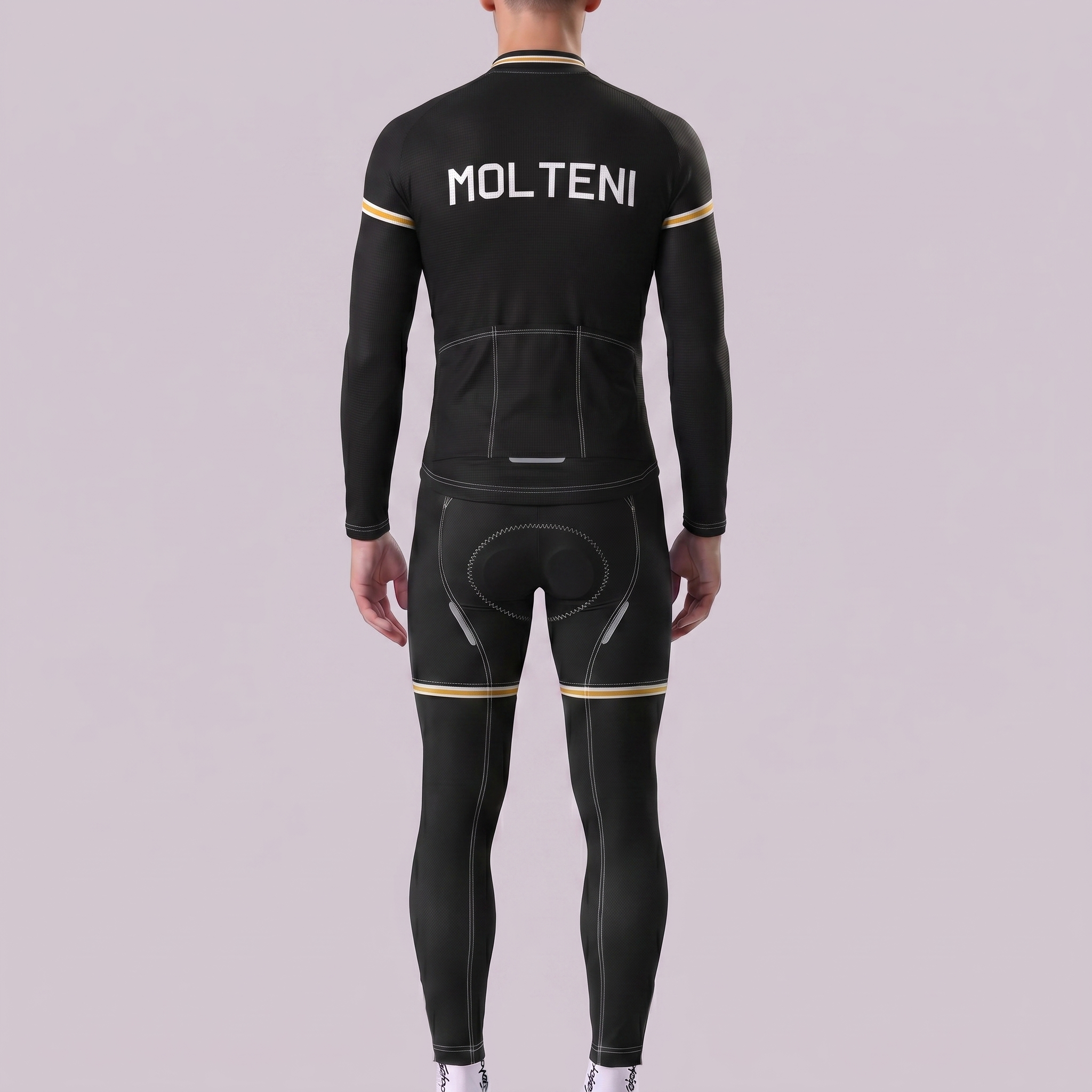 Black MOLTENI Long Sleeves Cycling Kits
