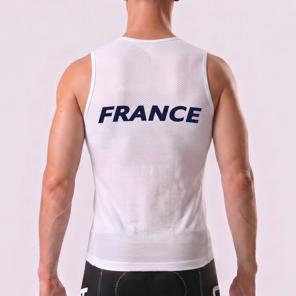 France White Cycling Vests