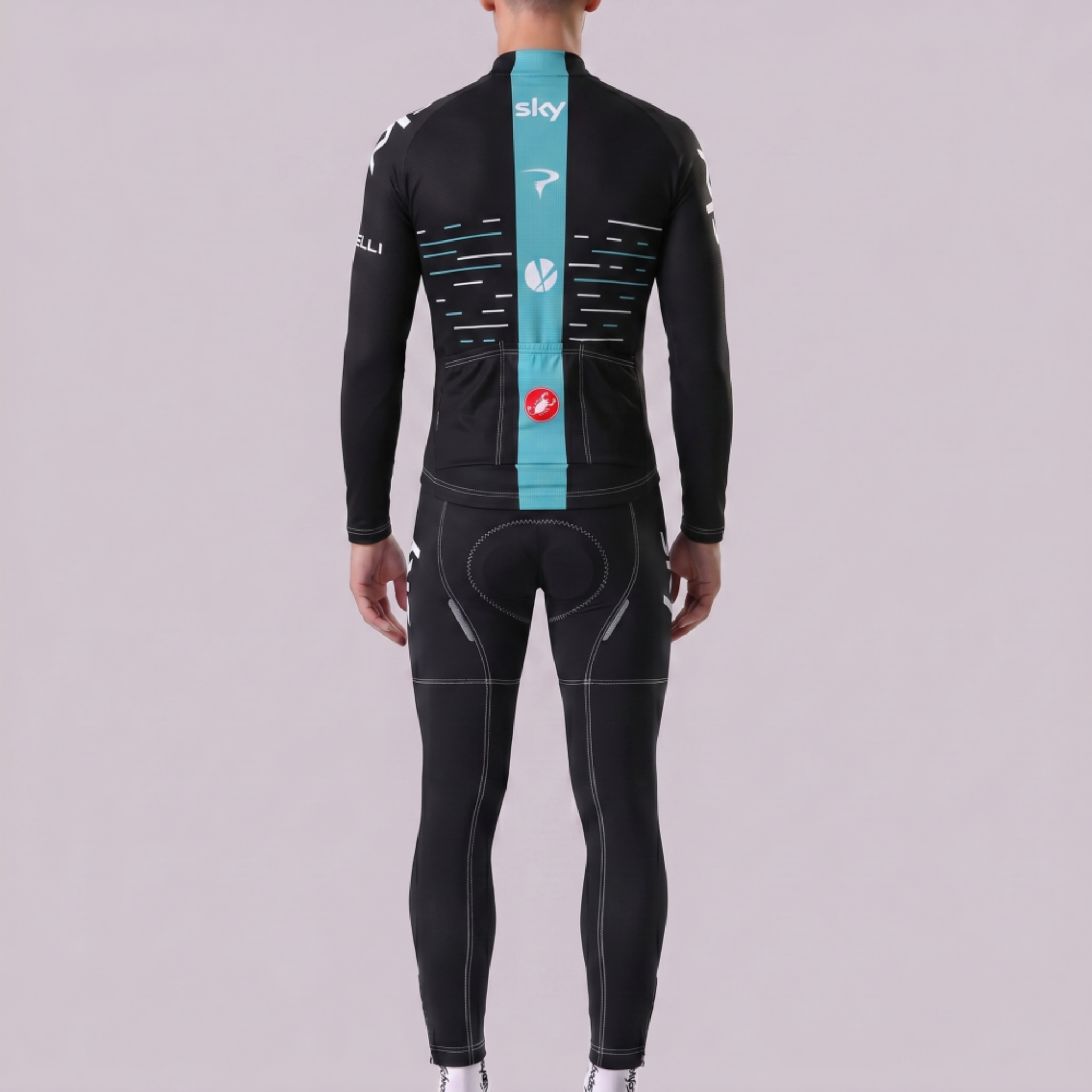 2017 Sky Castelli Long Sleeves Cycling Kits