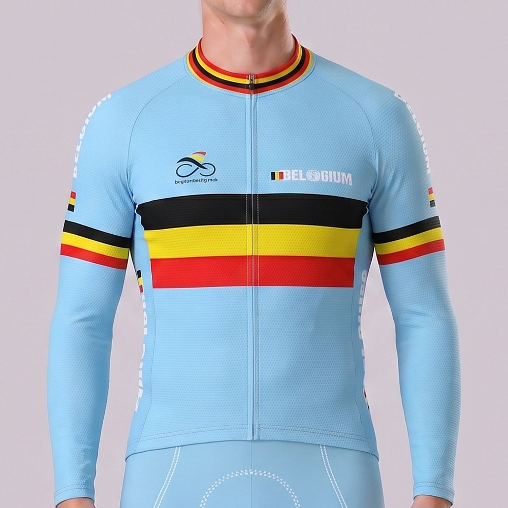 2016 Belgium Long Sleeves Cycling Jersey
