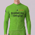Green Bianchi Long Sleeves Cycling Jersey