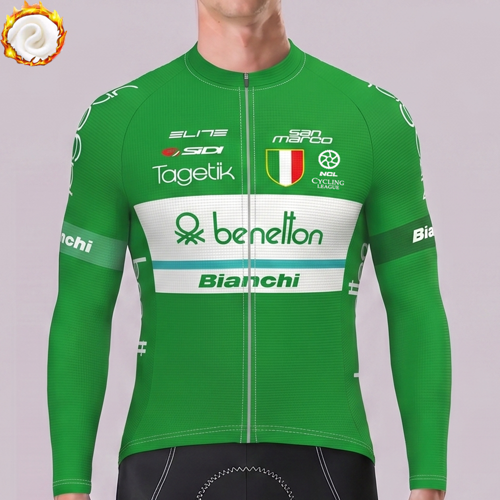 Benetton Bianchi Fleece Long Cycling Jersey