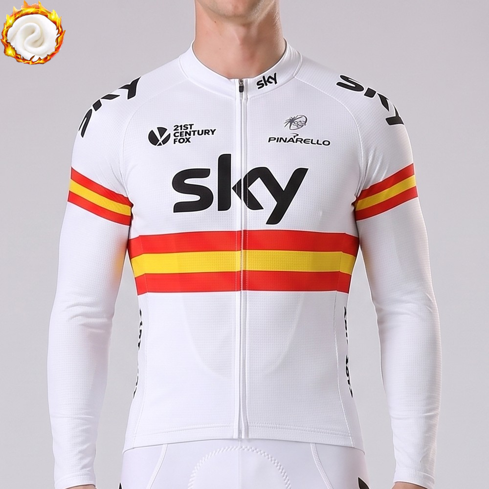2016 Sky Rapha Fleece Long Cycling Jersey