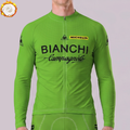 Green Bianchi Fleece Long Cycling Jersey