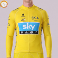 2015 Sky Yellow Fleece Long Cycling Jersey