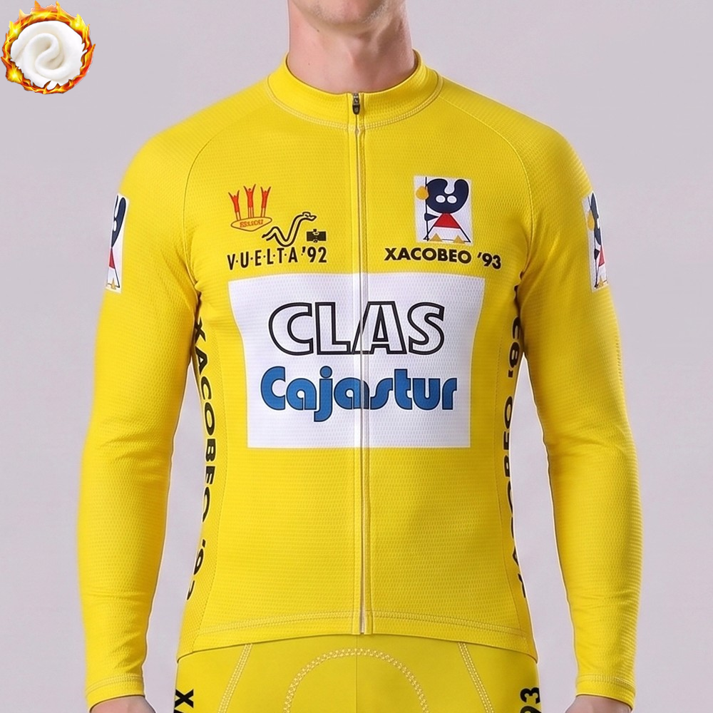1992 CLAS Cajastur Fleece Long Cycling Jersey