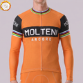 Orange MOLTENI Fleece Long Cycling Jersey