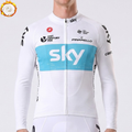 2018 Sky Data Print Fleece Long Cycling Jersey