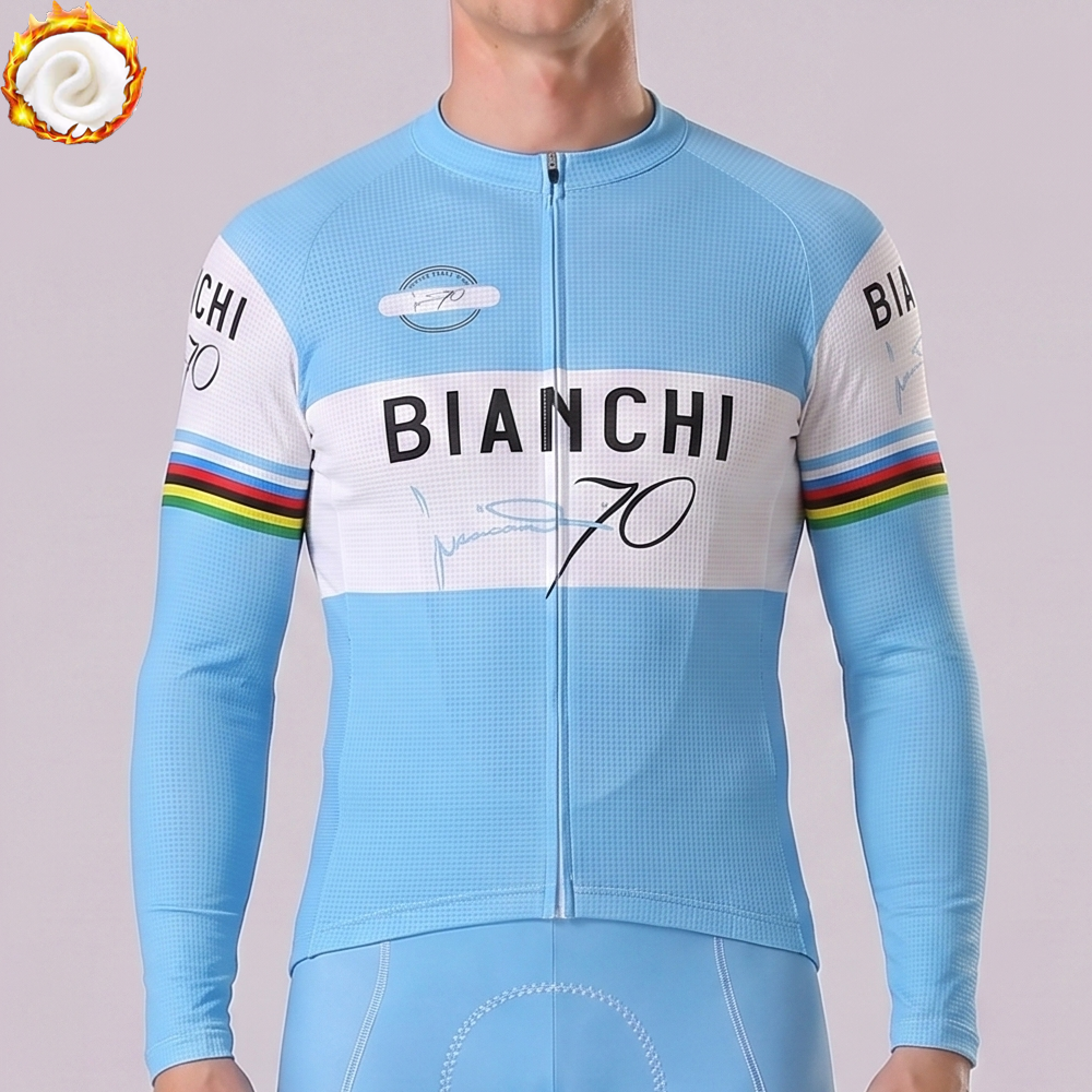 70 Bianchi Fleece Long Cycling Jersey