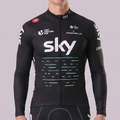 2017 Sky Castelli Long Sleeves Cycling Jersey