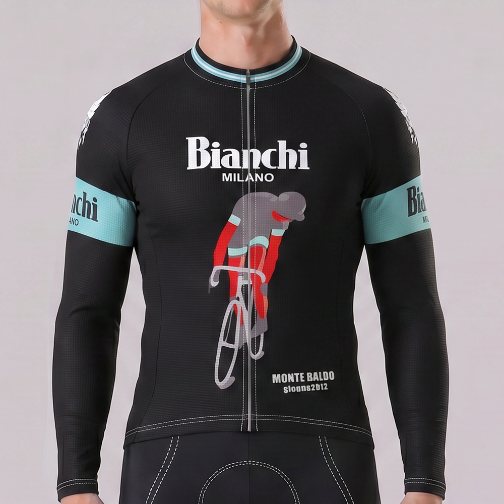 Rider Bianchi Long Sleeves Cycling Jersey