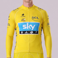2015 Sky Yellow Long Sleeves Cycling Jersey