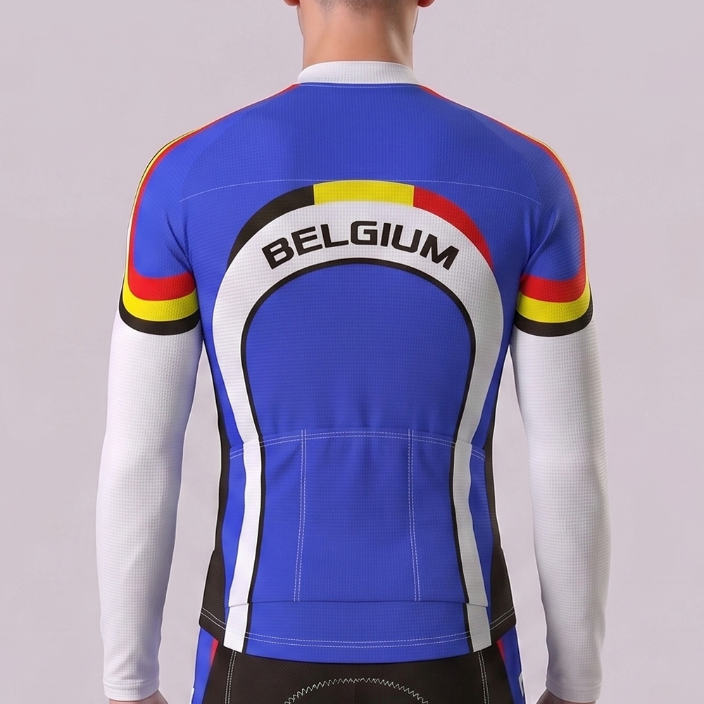 2003 Belgium Long Sleeves Cycling Jersey