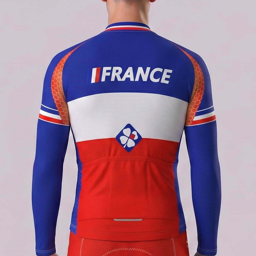 France FDJ Long Sleeves Cycling Jersey