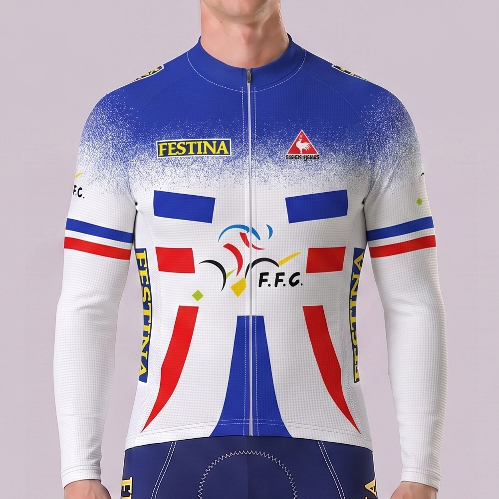 1994 France Long Sleeves Cycling Jersey