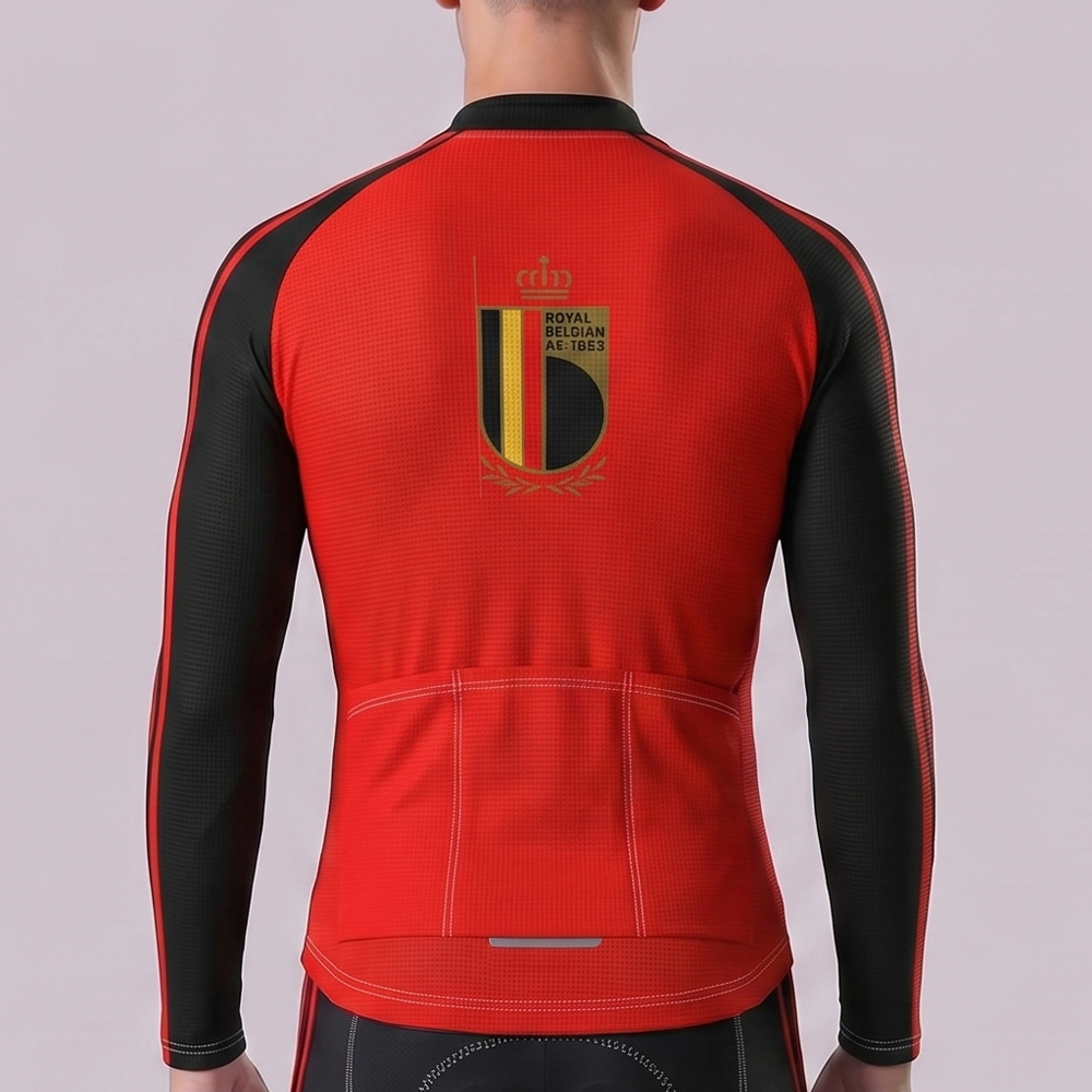 Belgium leon Fleece Long Cycling Jersey