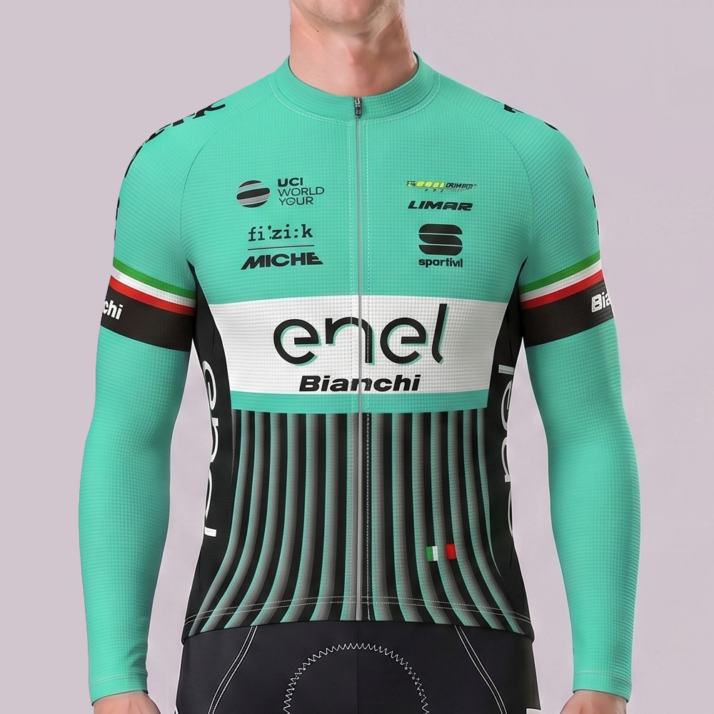 ENEL Bianchi Long Sleeves Cycling Jersey