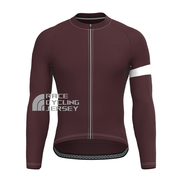 Dark Coffee Color  Long Sleeves Cycling Jersey