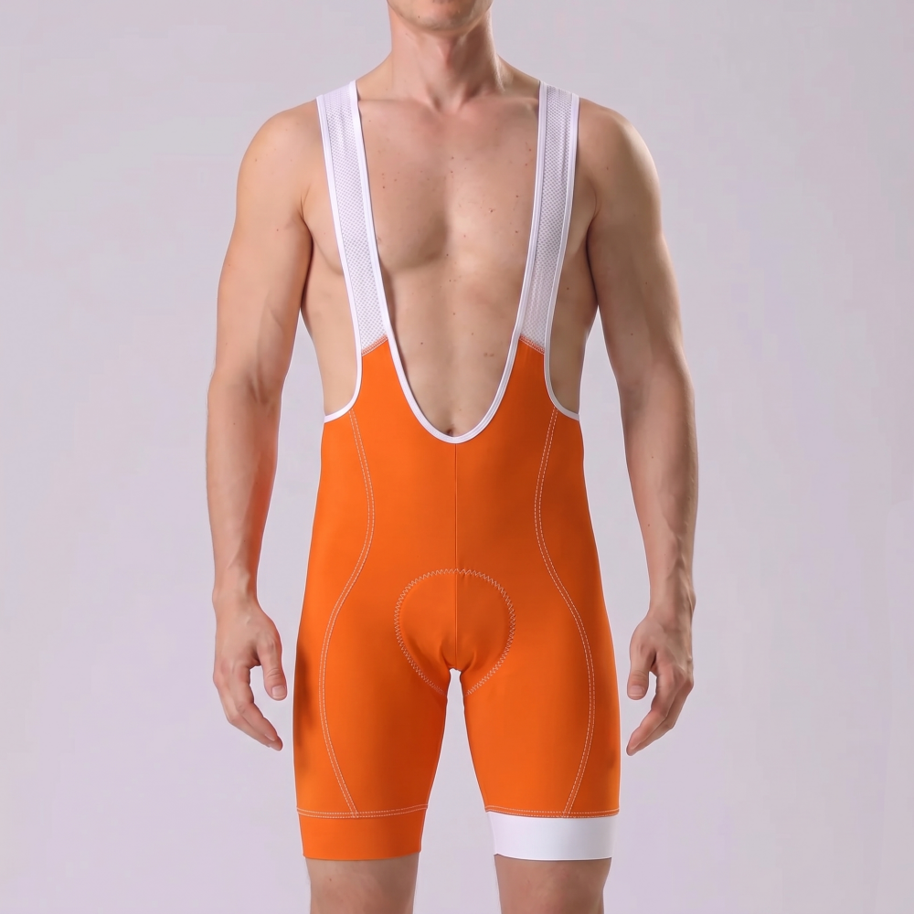 Macarons Orange Bib Cycling Shorts