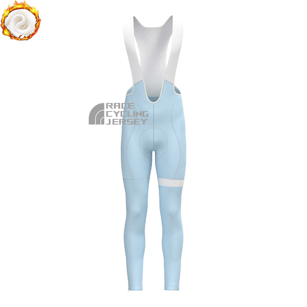 Baby Blue Fleece Bib Cycling Pants