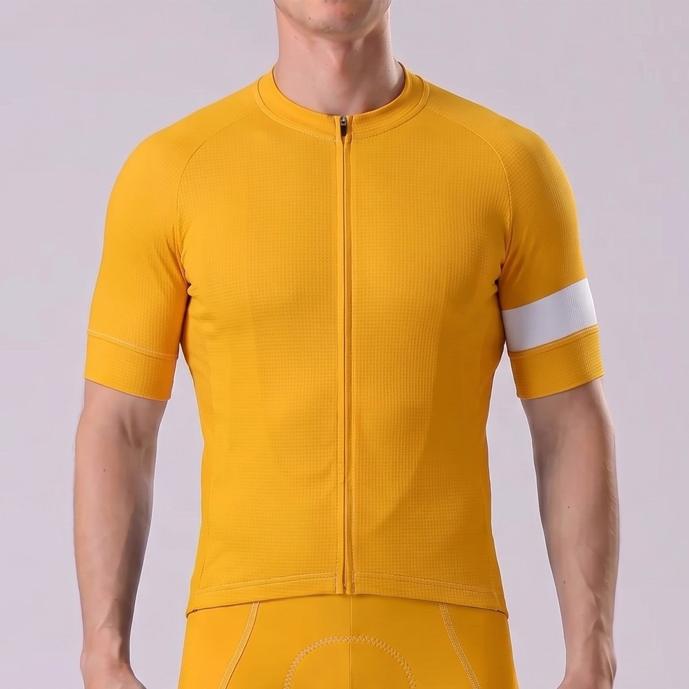 Orange Short Sleeves Cycling Jersey