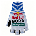 White Blue Chevron BORA Race Cycling Gloves