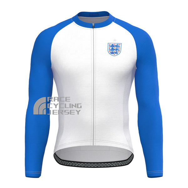 United Kingdom White Long Sleeves Cycling Jersey