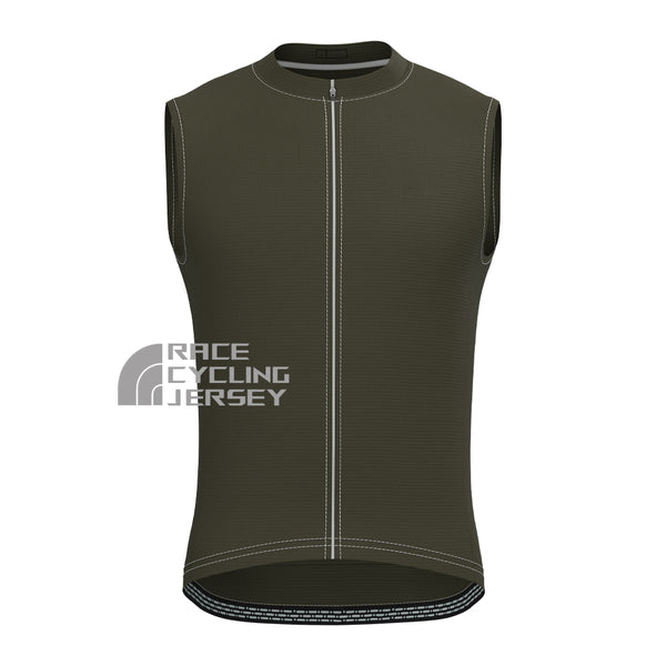Army Green Sleeveless Cycling Jersey